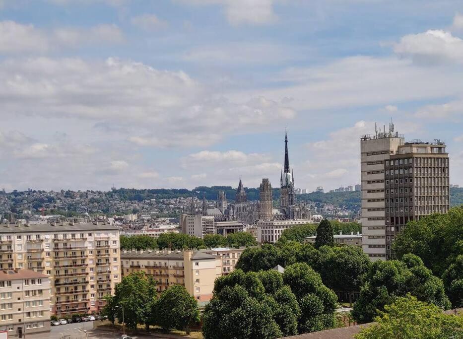 Spacieux F4 Avec Vue Panoramique Et 2 Places De Parking 鲁昂 外观 照片